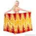 LA LEELA Women Bikini Cover up Wrap Dress Swimwear Sarong Tie Dye Plus Size Orange b259 B07DB88RNV